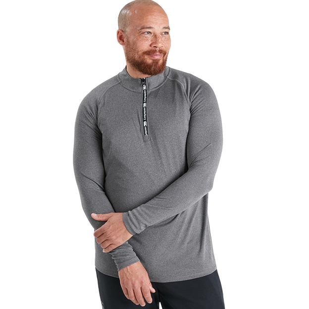 Canterbury Mens Vapodri 1st Layer Top - Medium Grey Marl - Detai