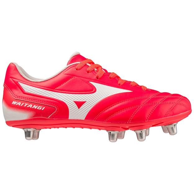 Mizuno Adults Waitangi II CL SG Rugby boots - Fiery Coral - Instep