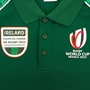 Mens Ireland Rugby World Cup 2023 Polo - Bottle Green - Badges 