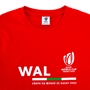 Mens Wales Rugby World Cup 2023 Supporters Tee - Red - Logo 