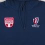 Mens England Rugby World Cup 2023 Hoodie - Navy - Badges 