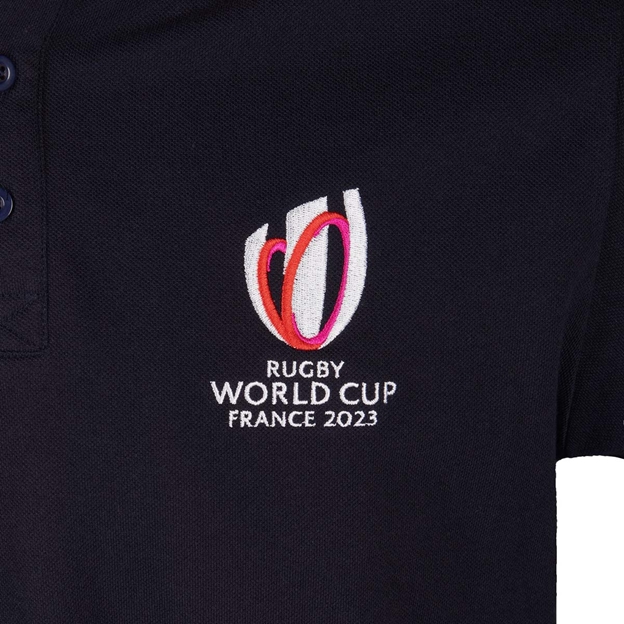 Mens Rugby World Cup 2023 Logo Polo - Navy - RWC Badge