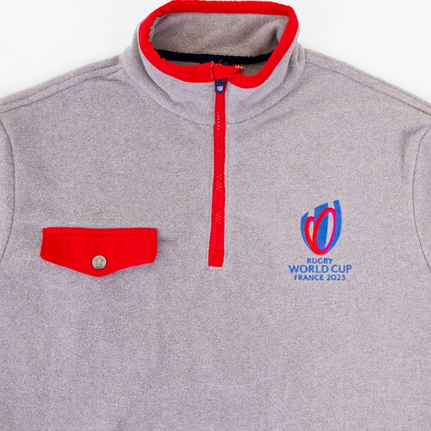 Mens Rugby World Cup 2023 No. 8 Fleece - Grey - Logos