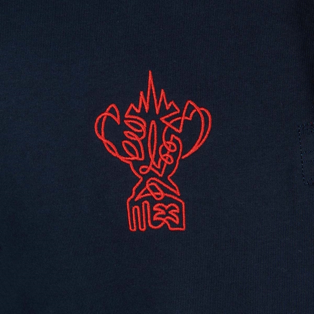 Mens Rugby World Cup 2023 Logo Rugby Shirt - Navy Long Sleeve - 