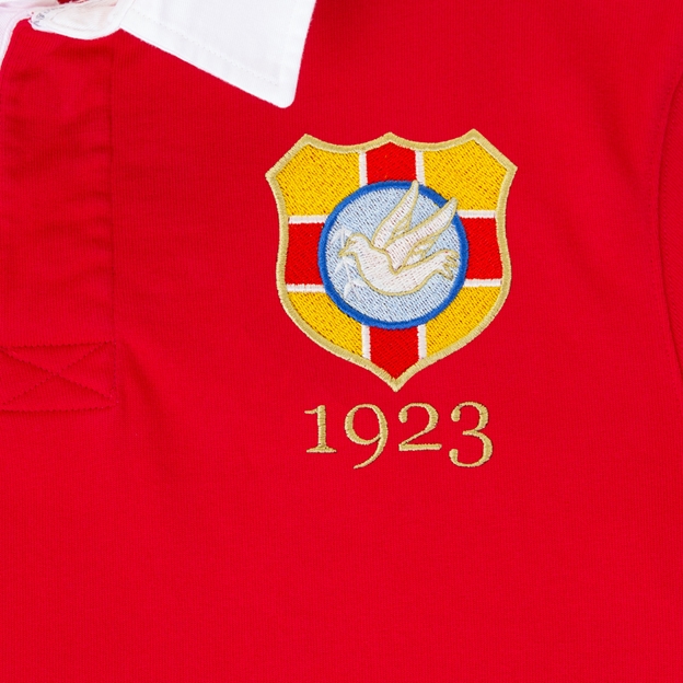 Tonga Mens Rugby Origins 1923 Rugby Shirt - Long Sleeve Red - Ba