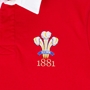 Rugbystore Wales 1881 Mens Rugby Shirt - Long Sleeve Red - Badge 