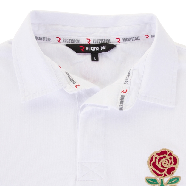 Rugbystore England 1871 Mens Rugby Shirt - Long Sleeve White - C