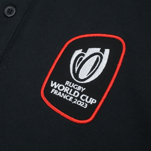 Rugby World Cup 2023 Mens 20 Nations Map Polo Shirt - Black - Lo