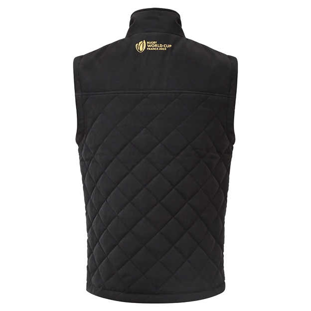 Mens Rugby World Cup 2023 Webb Ellis Gilet - Black - Back
