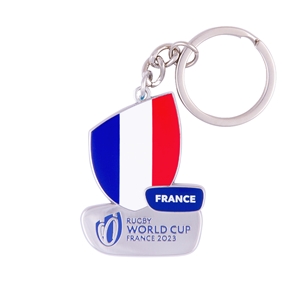 Rugby World Cup 2023 France Flag Keyring - Front