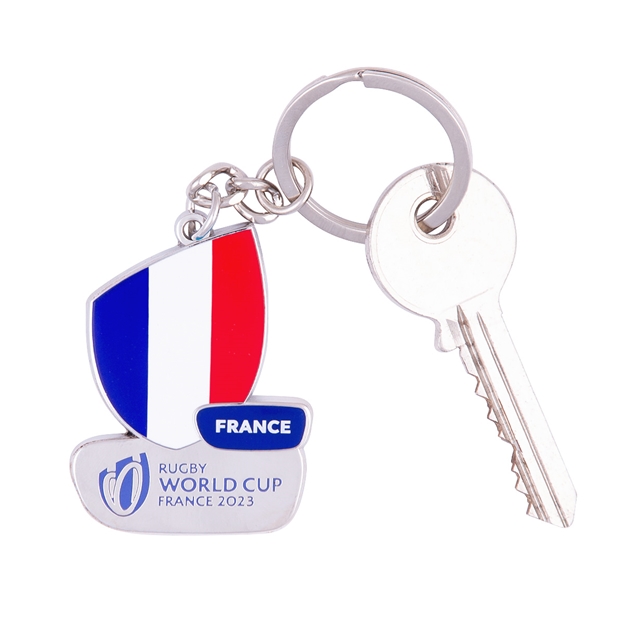 Rugby World Cup 2023 France Flag Keyring - With Keys