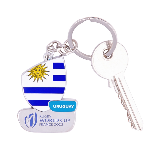 Rugby World Cup 2023 Uruguay Flag Keyring - With Keys