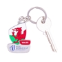 Rugby World Cup 2023 Wales Flag Keyring - With Keys 