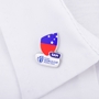 Rugby World Cup 2023 Samoa Flag Pin Badge - On a Shirt 