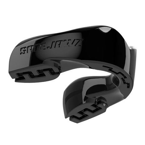 SafeJawz Intro Series Black Mouthguard - Front