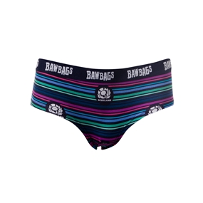 Bawbags Scotland Womens Striped Underwear - Navy - Front