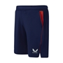 Saracens Mens Training Fleece Shorts - Navy 2023 - Castore Logo 