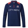 Saracens Mens Training 1/4 Zip Mid Layer - Navy 2023 - Front 