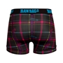 Bawbags Techno Tartan Mens Cool de Sacs Boxer Shorts - Black - B 