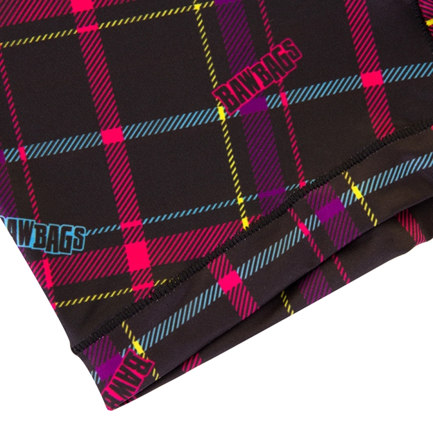 Bawbags Techno Tartan Mens Cool de Sacs Boxer Shorts - Black - H