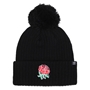 England Adults Pom Pom Beanie - Black 2023 - Front 