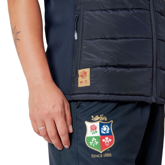 British and Irish Lions Womens Microlight Gilet Navy - Model Close-up 2