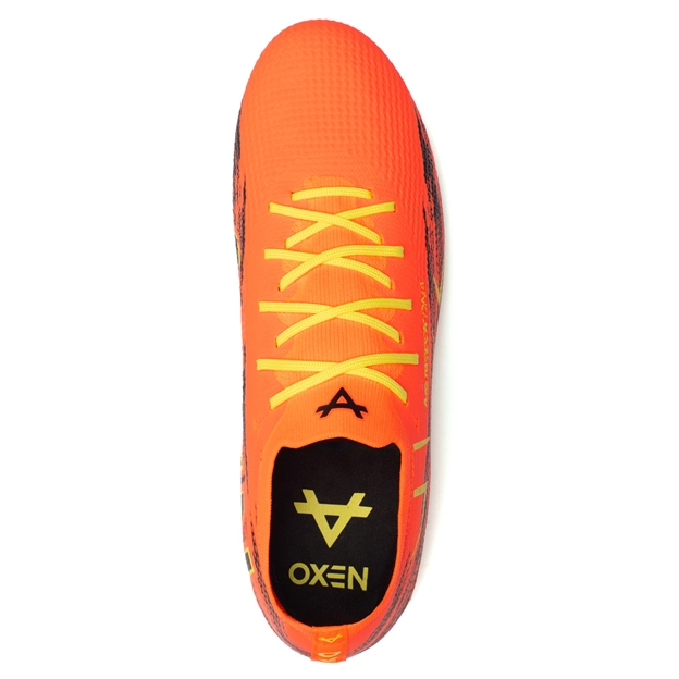 Oxen Adults Metasock All Ground Rugby Boots Orange Blaze - Top