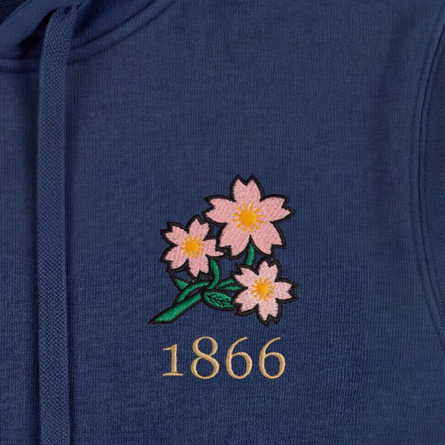 Japan 1866 Pure Cotton Hoodie - Petrol Blue