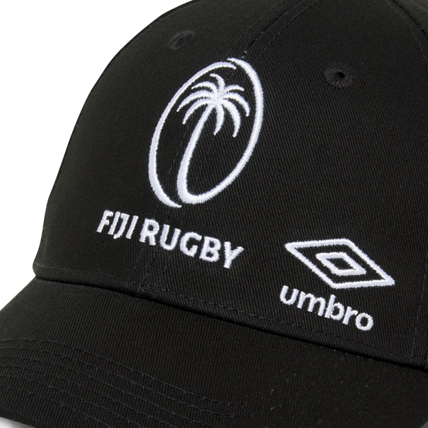 Fiji Cap 25/26 Black - Fiji Rugby Logo