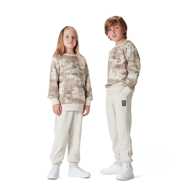 British and Irish Lions Junior Camo Crew Jumper Taupe - Models