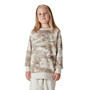 British and Irish Lions Junior Camo Crew Jumper Taupe - Model Front 