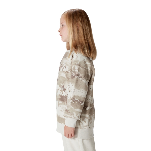 British and Irish Lions Junior Camo Crew Jumper Taupe - Model Side