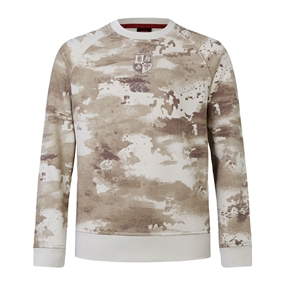 British and Irish Lions Junior Camo Crew Jumper Taupe - Front