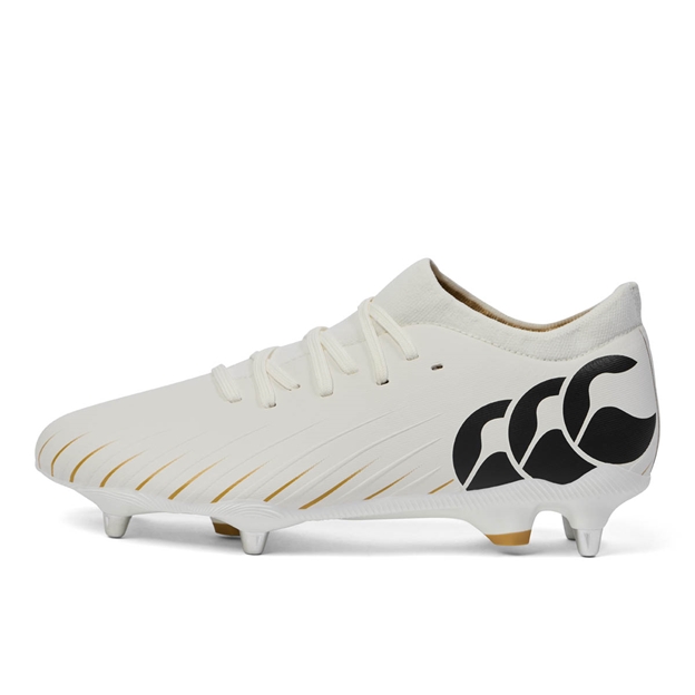 Canterbury Adults Speed Falcon Pro Soft Ground Rugby Boots - White - Outstep
