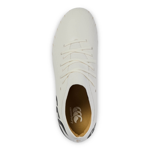 Canterbury Adults Speed Falcon Pro Soft Ground Rugby Boots - White - Top