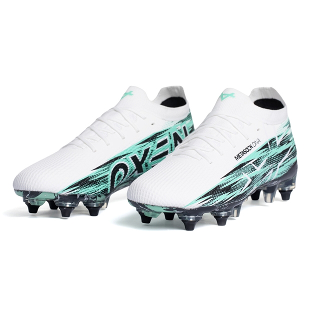 Oxen Adults Metasock Soft Ground Rugby Boots Cool Mint - Pair