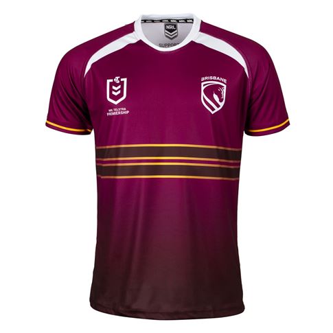 Brisbane Broncos Adults Supporters Shirt 2026 Maroon - Front View