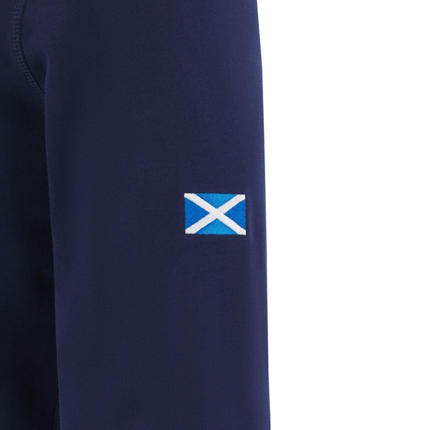 Scotland Mens Home Cotton Rugby Shirt 25/26 Long Sleeve Navy - Scotland flag embroidery on sleeve