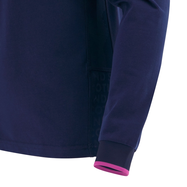 Scotland Mens Home Cotton Rugby Shirt 25/26 Long Sleeve Navy - Long Sleeve Detail
