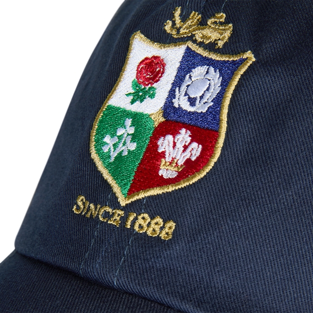 British & Irish Lions Adults Club Cap 2027 Obsidian - Crest Close-up