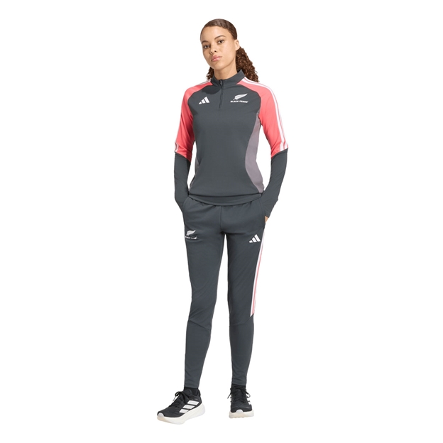 Black Ferns Womens Training Quarter Zip Top 26/27 Carbon - Model Full Front View
