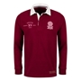 Womens World Cup Champions England Adults Classic Heavyweight Rugby Shirt Burgundy - Front 