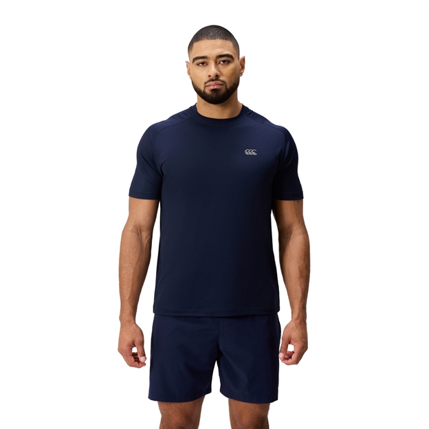 Canterbury Mens Tempo Training T-Shirt Navy - Model Front