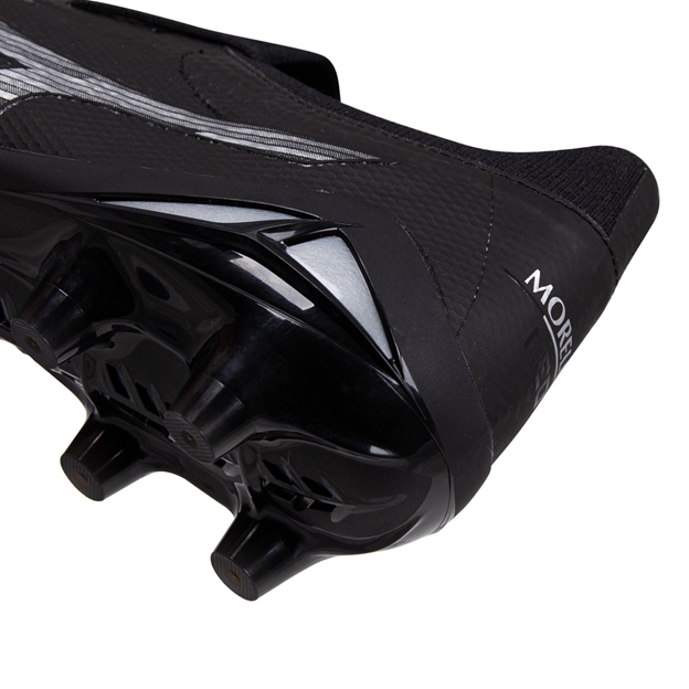 Mizuno Adults Morelia Neo IV Elite FG Rugby Boots - Black/Silver - Heel