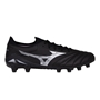 Mizuno Adults Morelia Neo IV Elite FG Rugby Boots - Black/Silver - Outstep 