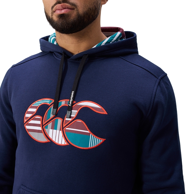 Canterbury Mens Uglies Hoodie Navy - Model Close-up