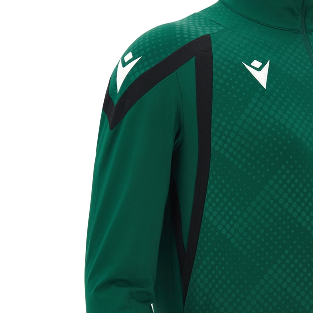 Wales Mens Training Quarter Zip Top 26/27 Green - Sleeve Close-up