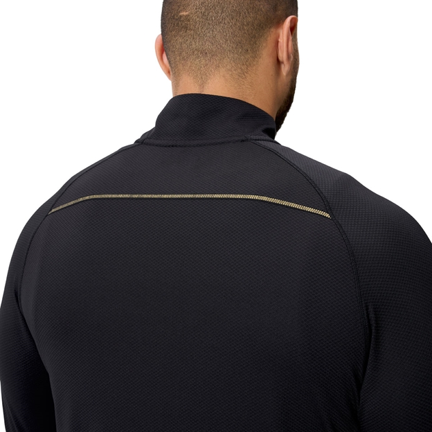 Canterbury Mens Tempo Quarter Zip Training Top Black - Shoulder Close-up
