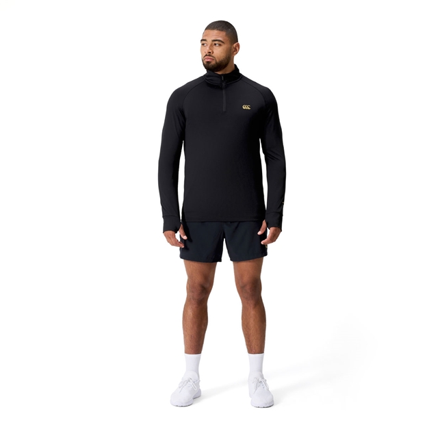 Canterbury Mens Tempo Quarter Zip Training Top Black - Model