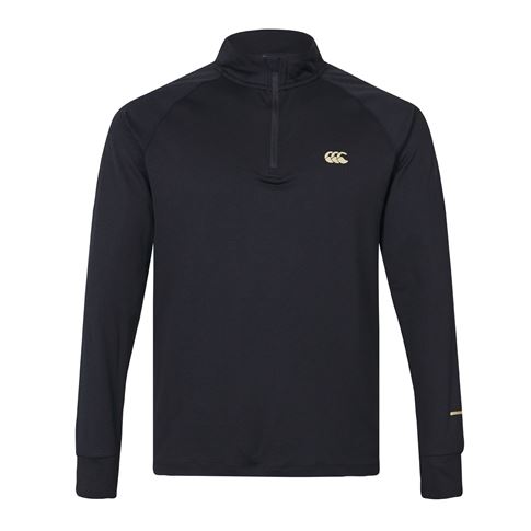 Canterbury Mens Tempo Quarter Zip Training Top Black - Front